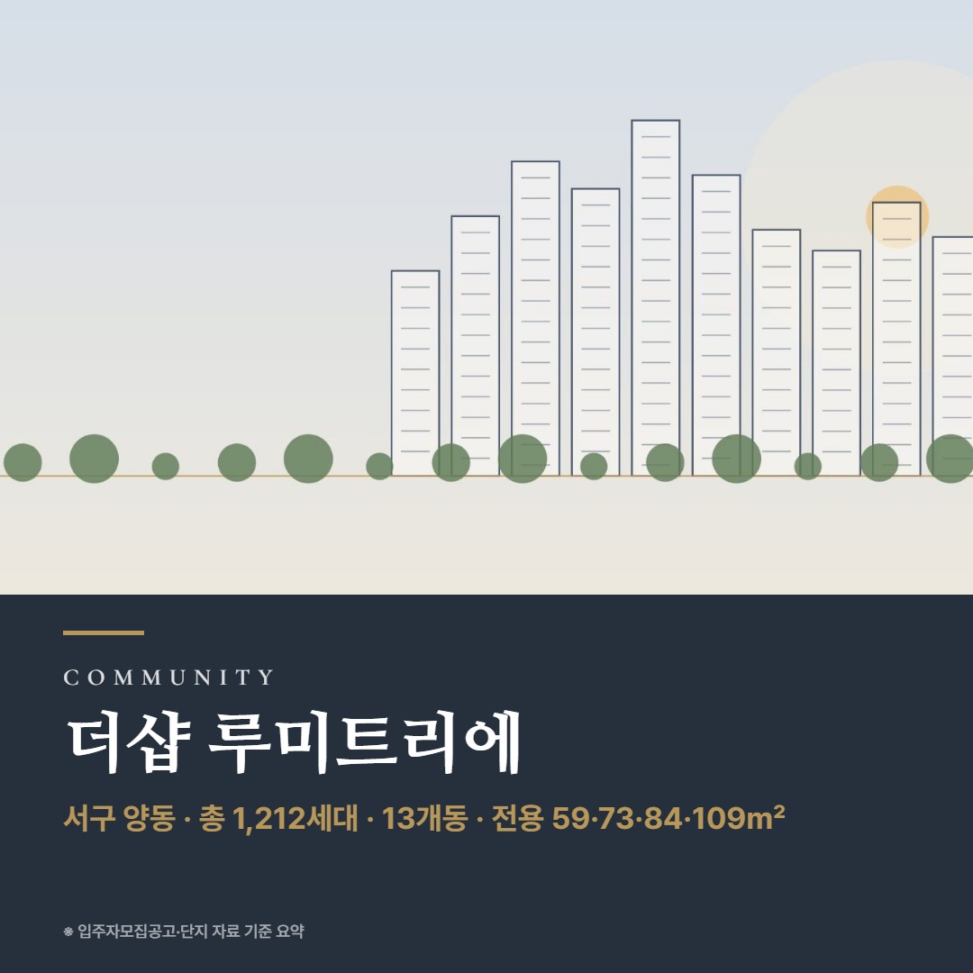 더샵 루미트리에 단지 설계 커뮤니티
