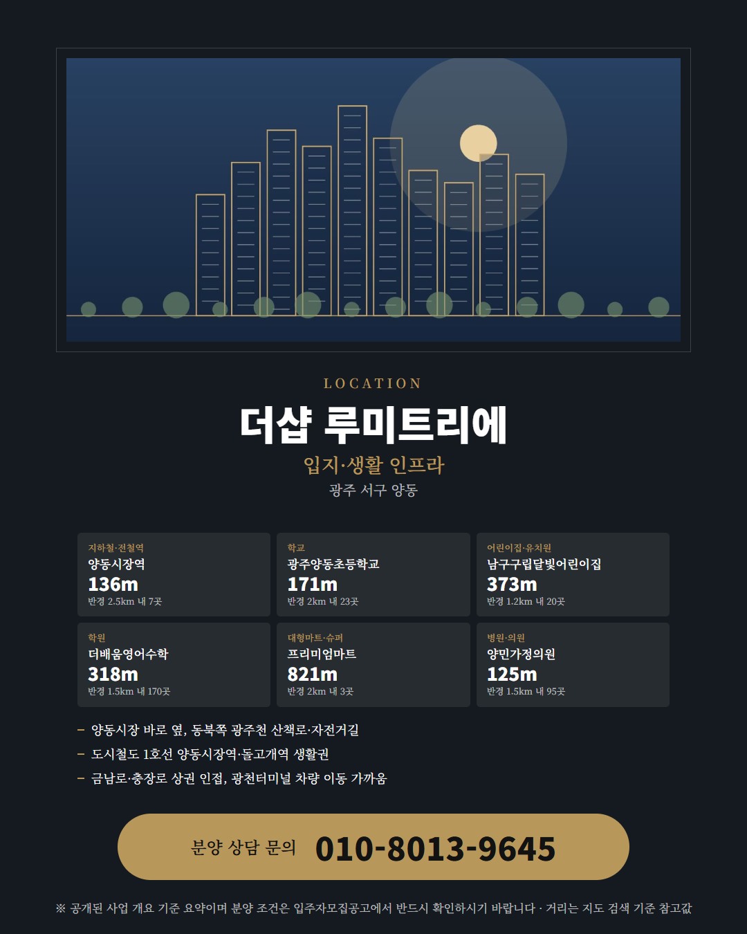더샵 루미트리에 생활 인프라 · 병원·마트·은행 거리 정리